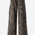 PANTALONI IN COTONE CON MOTIVO CAMOUFLAGE FLOREALE 107766 A3NZSD3 PINKO 