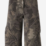 PANTALONI IN COTONE CON MOTIVO CAMOUFLAGE FLOREALE 107766 A3NZSD3 PINKO 
