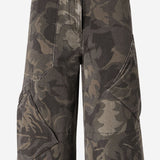 PANTALONI IN COTONE CON MOTIVO CAMOUFLAGE FLOREALE 107766 A3NZSD3 PINKO 