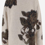 MAGLIONE IN MISTO LANA E ALPACA CON MOTIVO FLOREALE 107861 A3P2SD3 PINKO 
