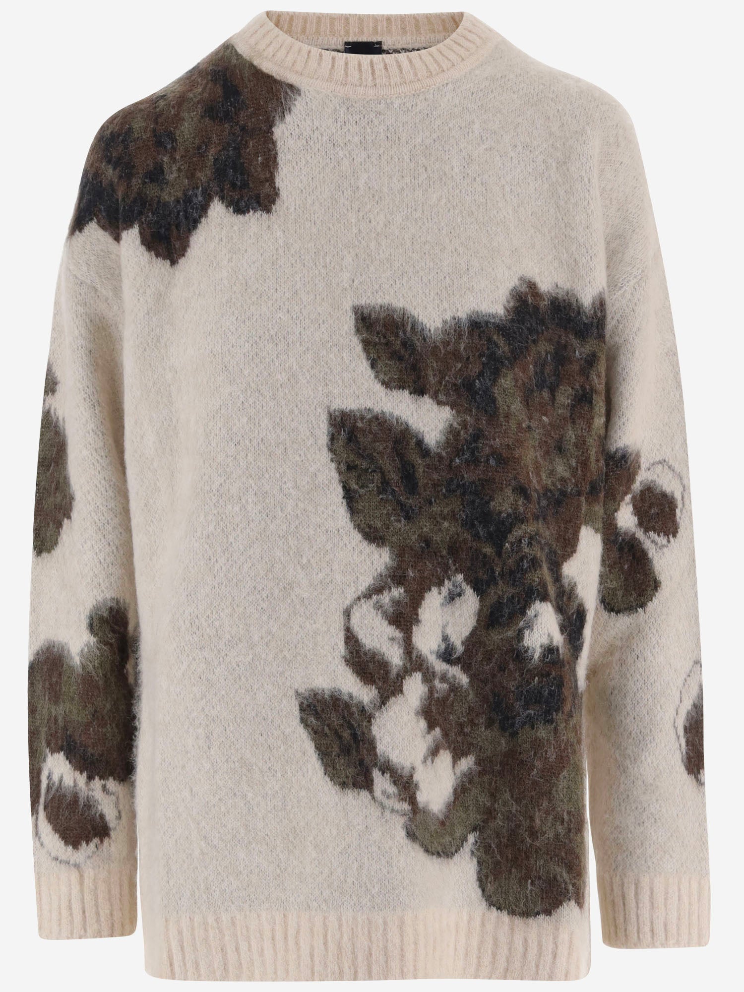 MAGLIONE IN MISTO LANA E ALPACA CON MOTIVO FLOREALE 107861 A3P2SD3 PINKO 