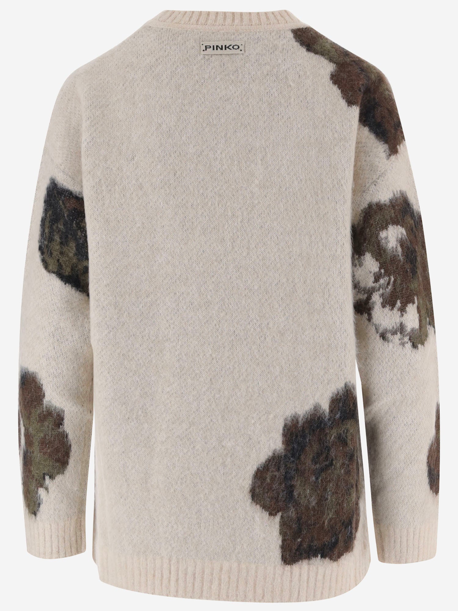 MAGLIONE IN MISTO LANA E ALPACA CON MOTIVO FLOREALE 107861 A3P2SD3 PINKO 