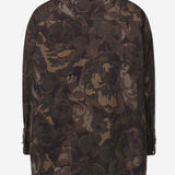 GIUBBOTTO IN NYLON CON MOTIVO MIMETICO E RICAMI DECORATIVI 107916 A3LYSD3 PINKO 
