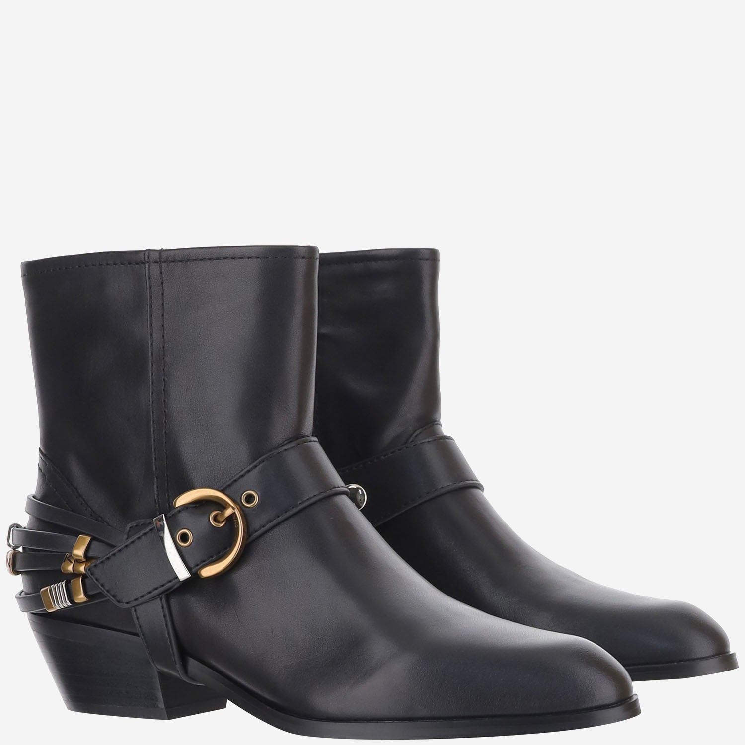 STIVALETTI IN PELLE CON LOGO SD0557 P001Z99 PINKO 