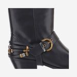 STIVALETTI IN PELLE CON LOGO SD0557 P001Z99 PINKO 