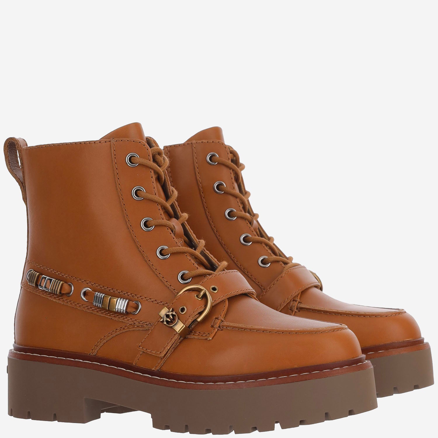 STIVALETTI IN PELLE CON LOGO SD0565 P001G8U PINKO 