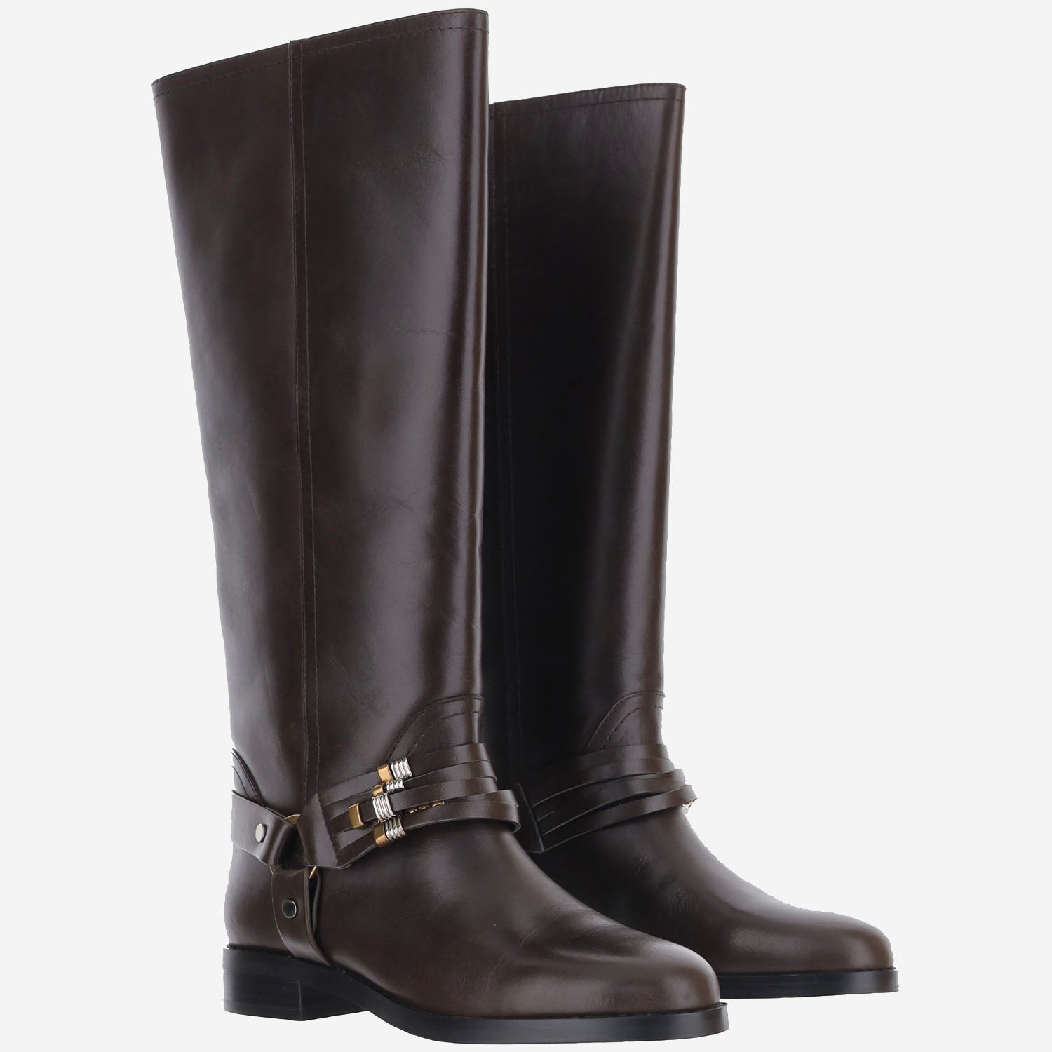 STIVALI IN PELLE CON LOGO SD0583 P001L72 PINKO 