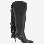 STIVALI IN PELLE CON FRANGE SD0589 P003Z99 PINKO 