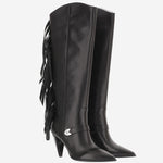 STIVALI IN PELLE CON FRANGE SD0589 P003Z99 PINKO 