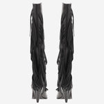 STIVALI IN PELLE CON FRANGE SD0589 P003Z99 PINKO 