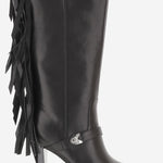 STIVALI IN PELLE CON FRANGE SD0589 P003Z99 PINKO 
