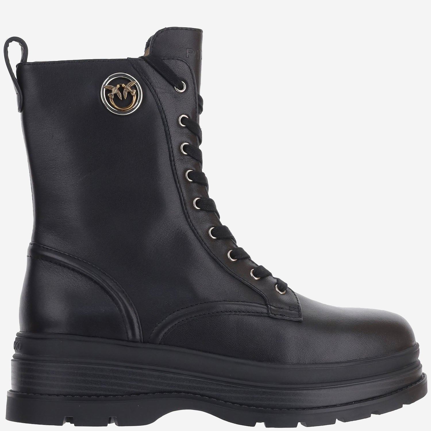 STIVALETTI IN PELLE CON LOGO SD0689 P001Z99 PINKO 