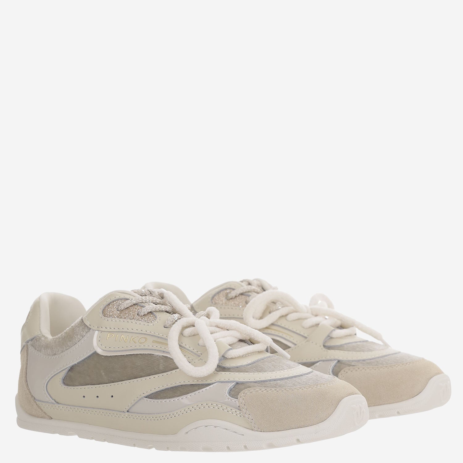 SNEAKERS YULIA IN PELLE E MESH CON CHIUSURA BI-COLORE SS0185 P153DY7 PINKO 