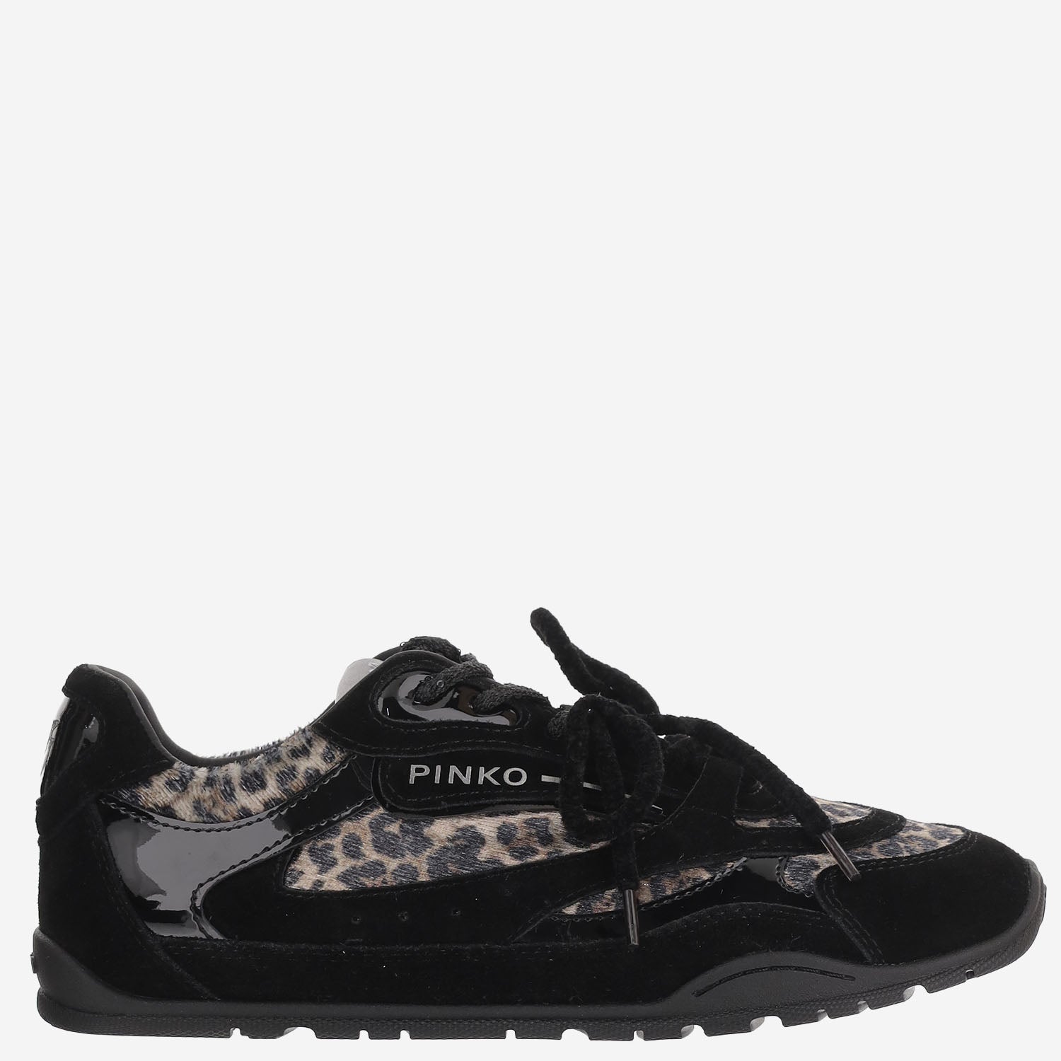 SNEAKERS YULIA IN PELLE E MESH CON MOTIVO ANIMALIER SS0185 P154M42 PINKO 