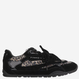 SNEAKERS YULIA IN PELLE E MESH CON MOTIVO ANIMALIER SS0185 P154M42 PINKO 
