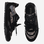 SNEAKERS YULIA IN PELLE E MESH CON MOTIVO ANIMALIER SS0185 P154M42 PINKO 