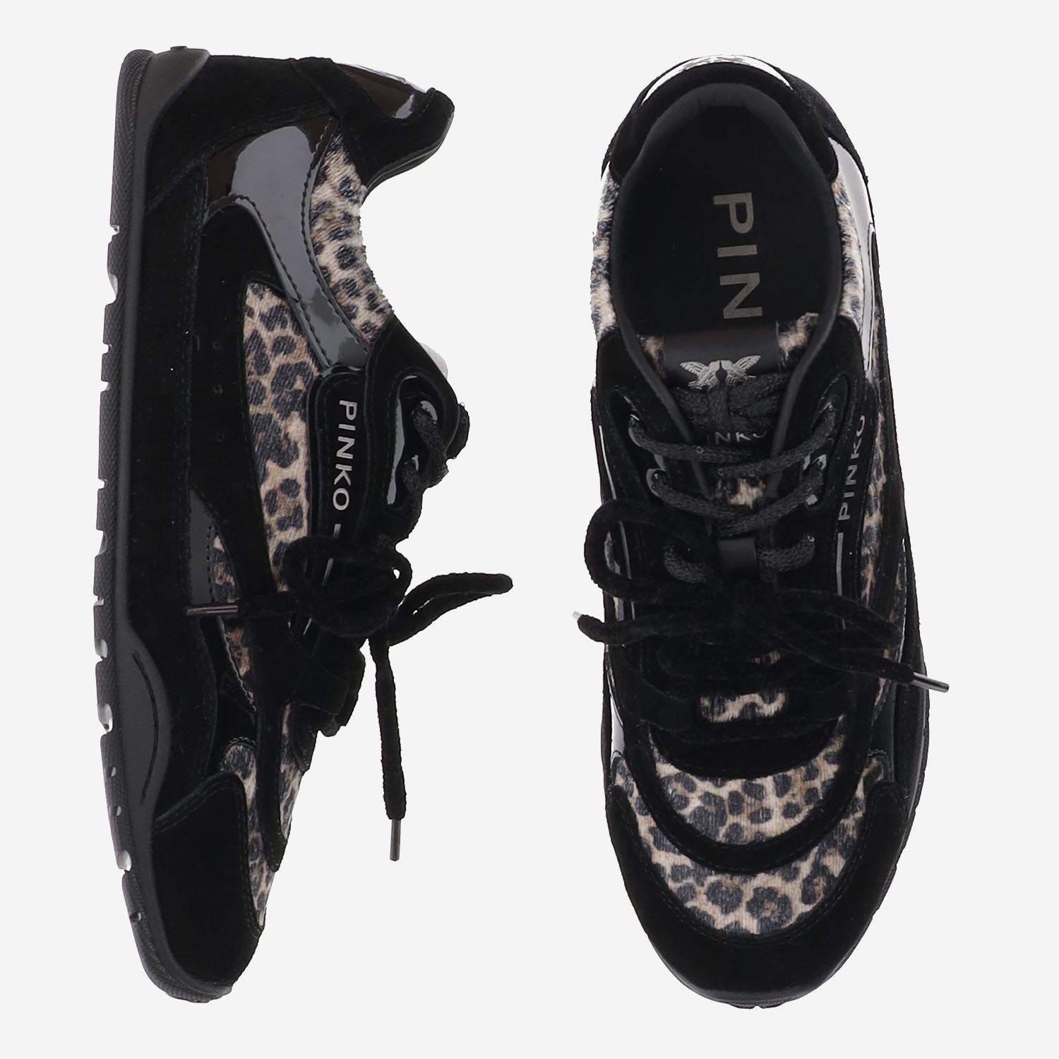 SNEAKERS YULIA IN PELLE E MESH CON MOTIVO ANIMALIER SS0185 P154M42 PINKO 