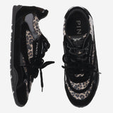 SNEAKERS YULIA IN PELLE E MESH CON MOTIVO ANIMALIER SS0185 P154M42 PINKO 