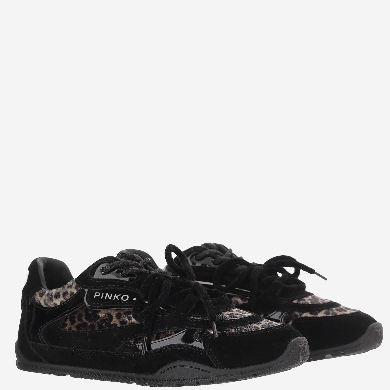 SNEAKERS YULIA IN PELLE E MESH CON MOTIVO ANIMALIER SS0185 P154M42 PINKO 