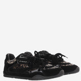 SNEAKERS YULIA IN PELLE E MESH CON MOTIVO ANIMALIER SS0185 P154M42 PINKO 