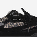 SNEAKERS YULIA IN PELLE E MESH CON MOTIVO ANIMALIER SS0185 P154M42 PINKO 