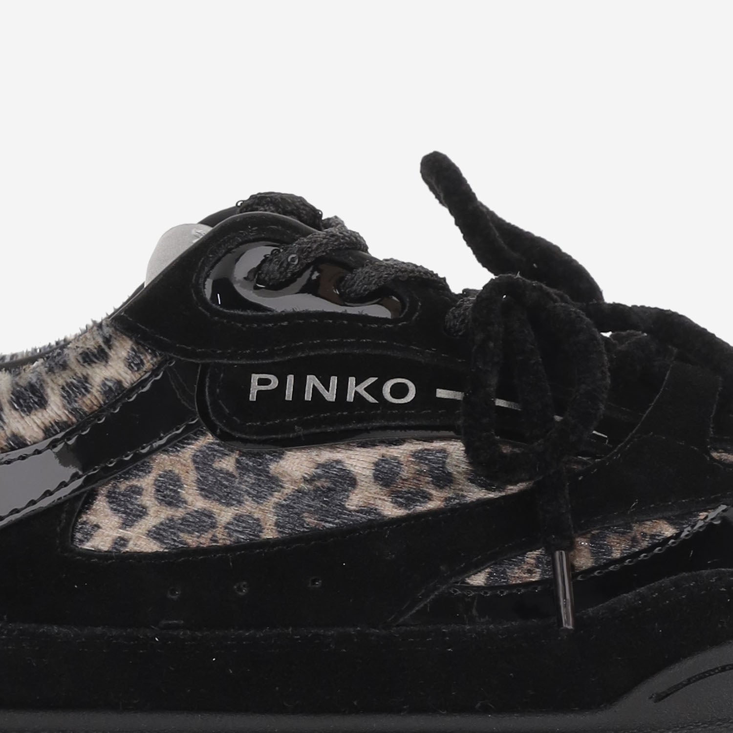 SNEAKERS YULIA IN PELLE E MESH CON MOTIVO ANIMALIER SS0185 P154M42 PINKO 