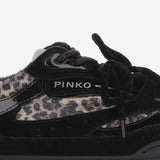 SNEAKERS YULIA IN PELLE E MESH CON MOTIVO ANIMALIER SS0185 P154M42 PINKO 
