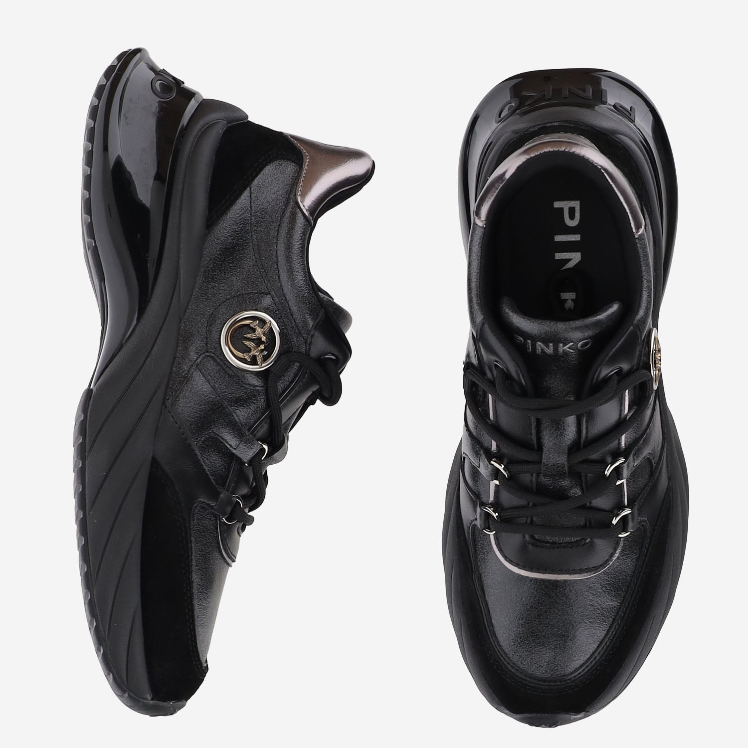 SNEAKERS IN PELLE CON LOGO SS0215 P021Z99 PINKO 