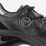 SNEAKERS IN PELLE CON LOGO SS0215 P021Z99 PINKO 