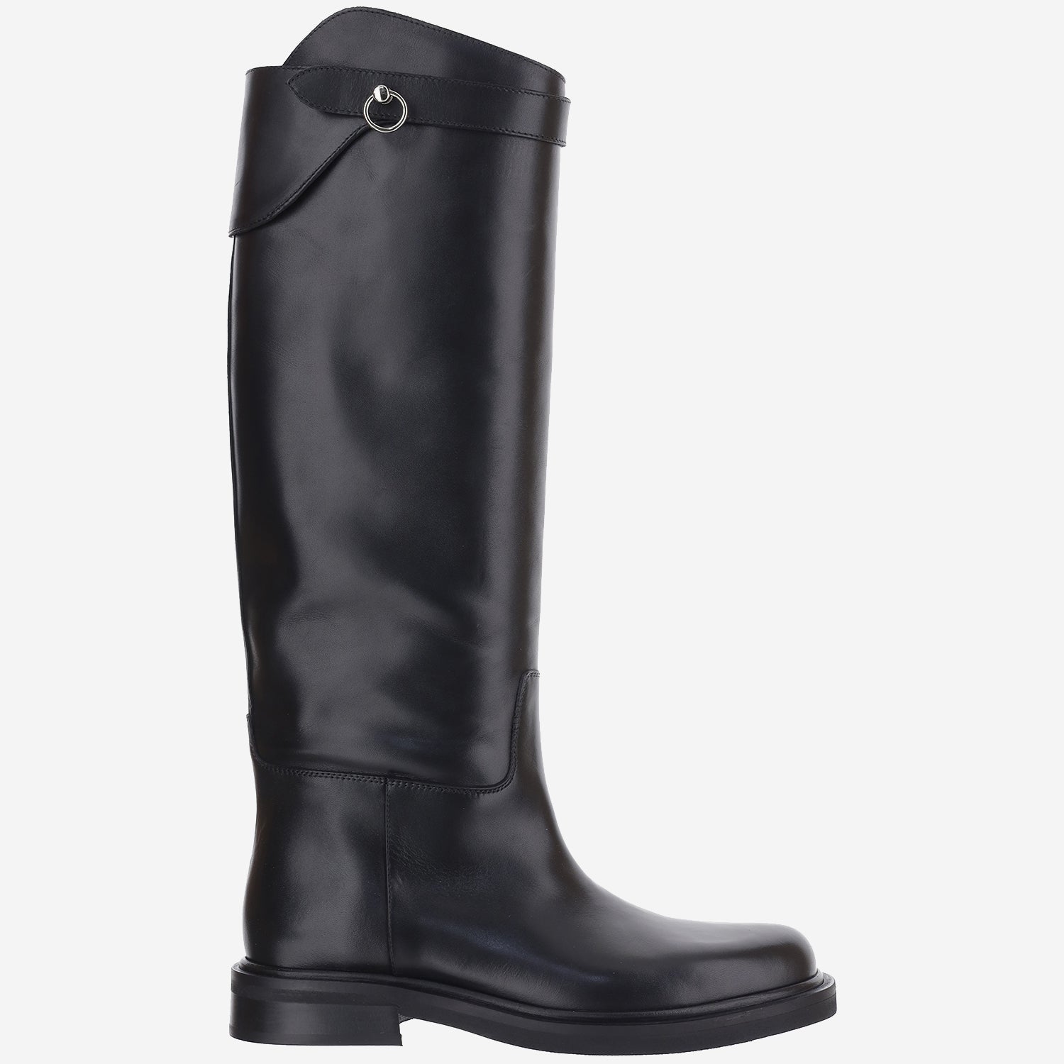 STIVALI IN PELLE CON CINTURINO DECORATIVO EAP1 MIRAGENERO POEVE 
