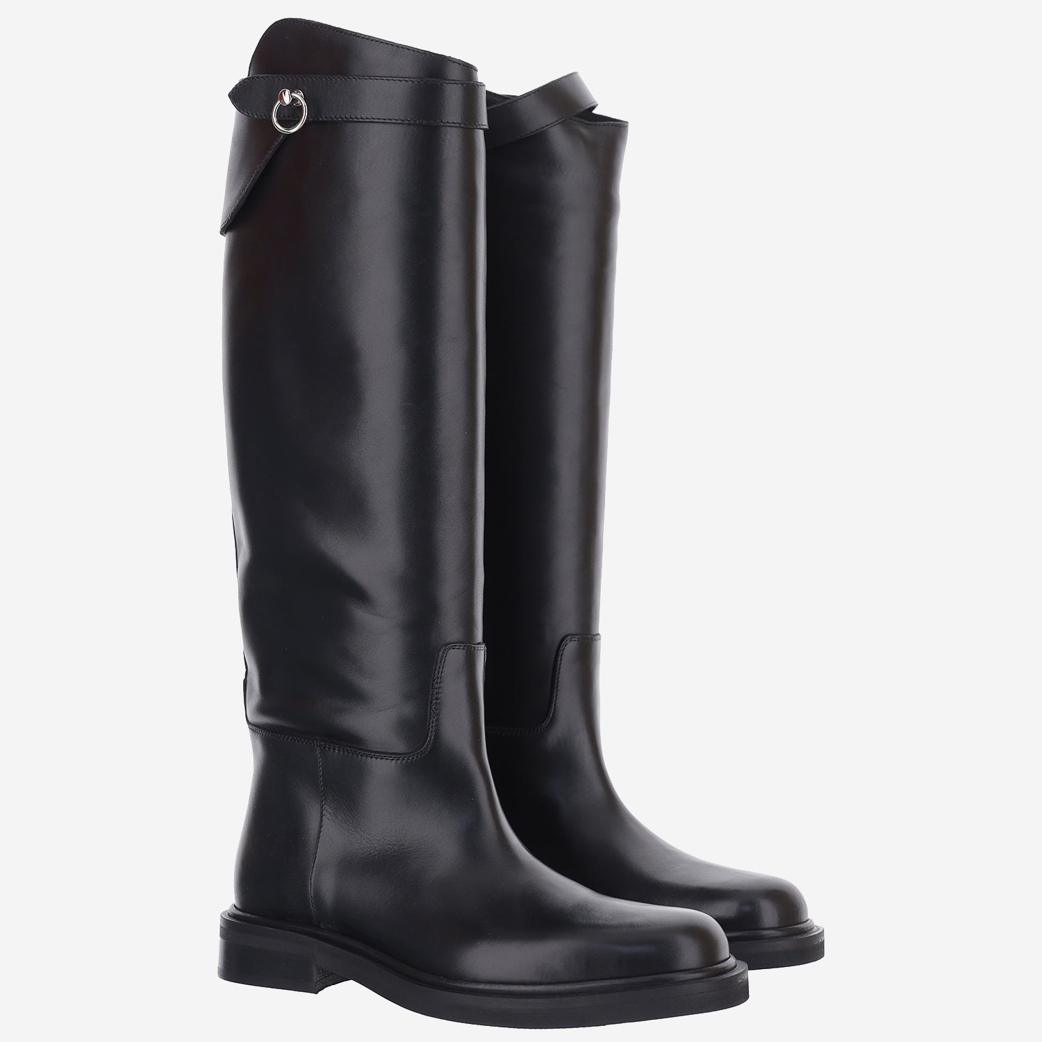 STIVALI IN PELLE CON CINTURINO DECORATIVO EAP1 MIRAGENERO POEVE 