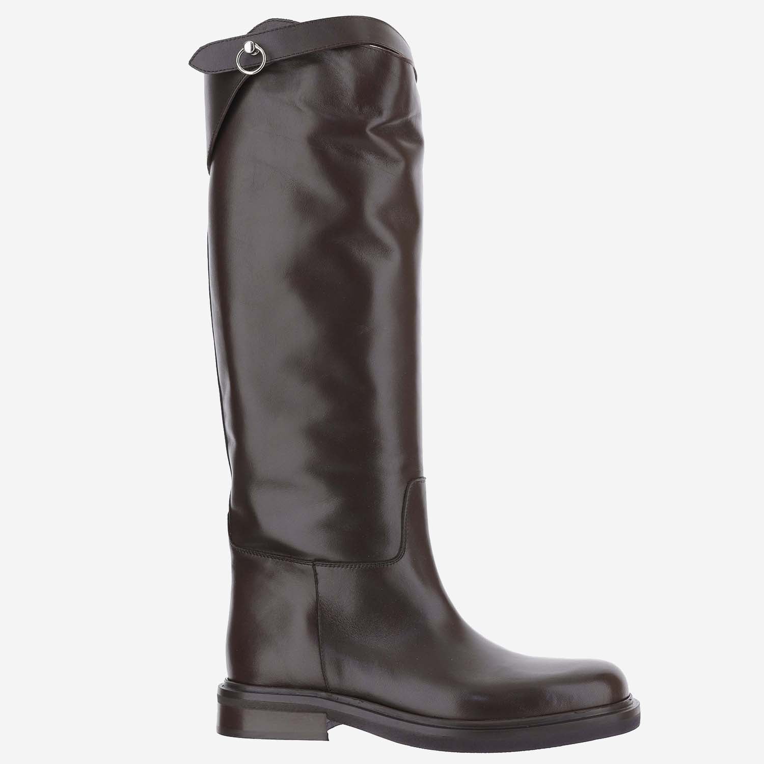 STIVALI IN PELLE CON CINTURINO DECORATIVO EAP1 MIRAGETDM POEVE 