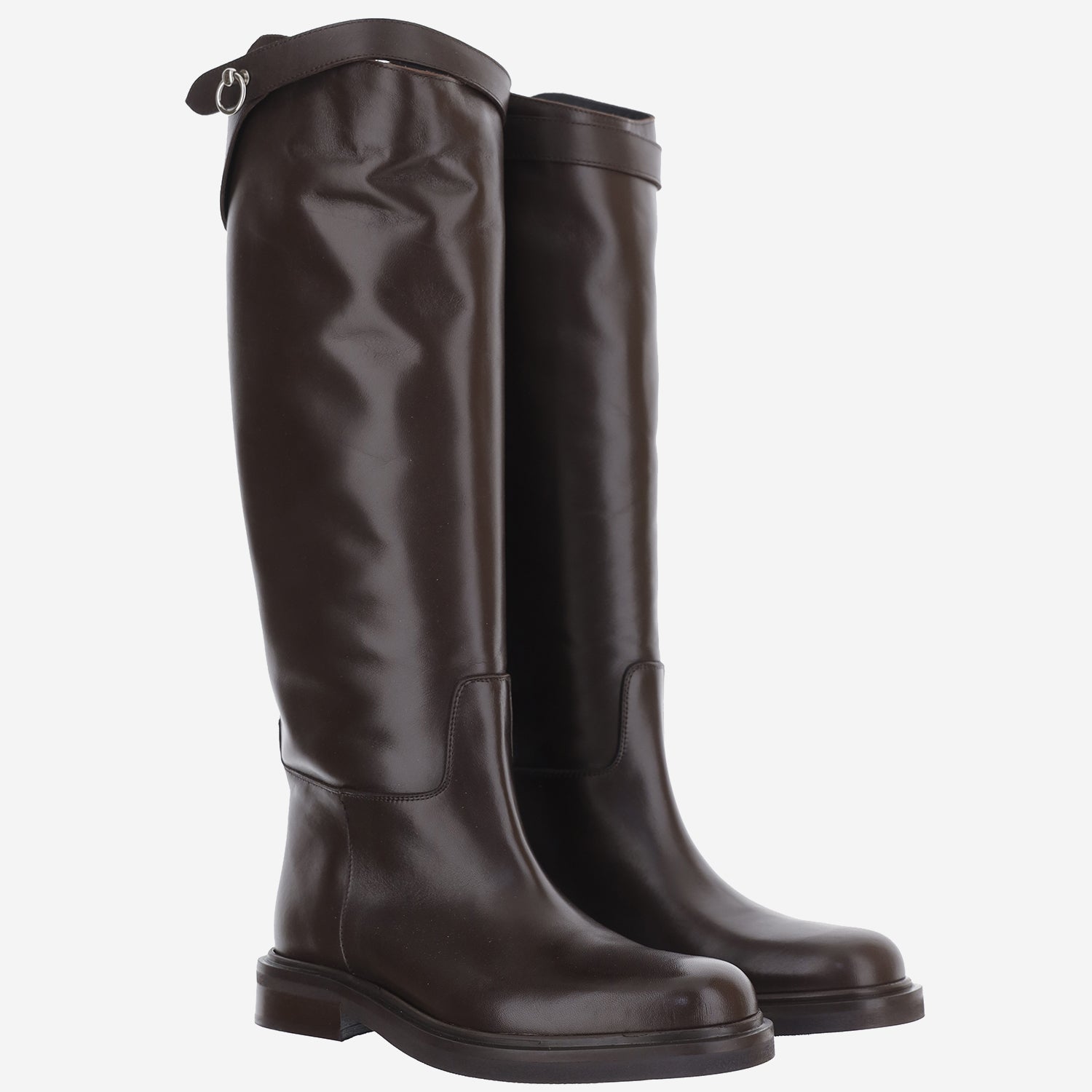 STIVALI IN PELLE CON CINTURINO DECORATIVO EAP1 MIRAGETDM POEVE 