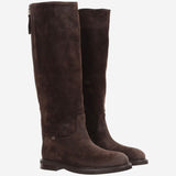 STIVALI IN PELLE SCAMOSCIATA EV01ZIP VELURTDM POEVE 
