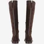 STIVALI IN PELLE SCAMOSCIATA EV01ZIP VELURTDM POEVE 