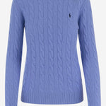 Maglione in lana e cashmere con logo 211971865 004NEWLITCHFIELDBLUE POLO RALPH LAUREN 