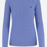 Maglione in lana e cashmere con logo 211971865 004NEWLITCHFIELDBLUE POLO RALPH LAUREN 