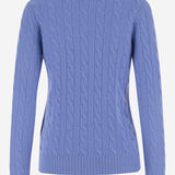 Maglione in lana e cashmere con logo 211971865 004NEWLITCHFIELDBLUE POLO RALPH LAUREN 
