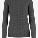 Maglione in lana e cashmere con logo 211971865 501FLANNELGREYHEATHER POLO RALPH LAUREN 