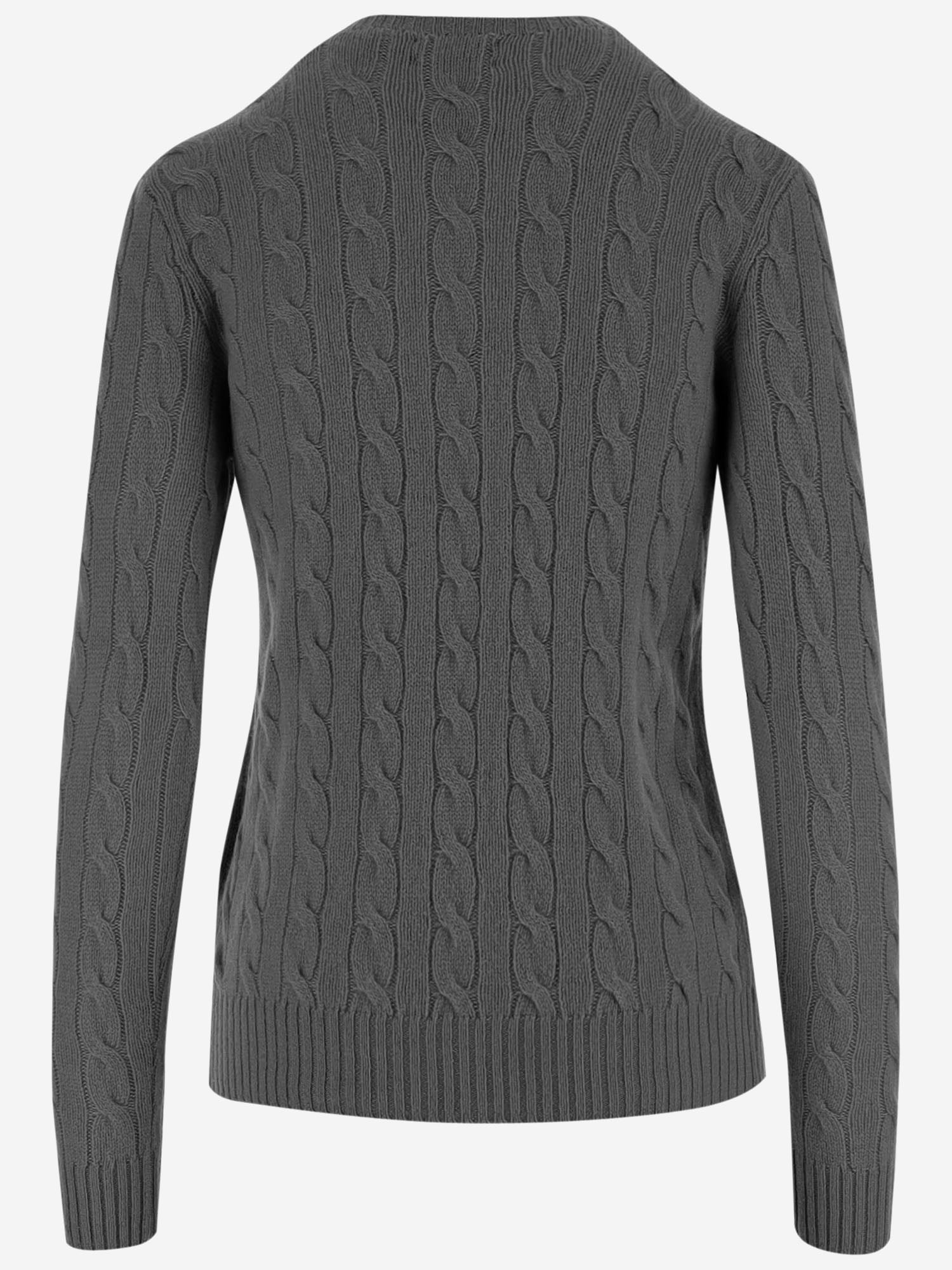 Maglione in lana e cashmere con logo 211971865 501FLANNELGREYHEATHER POLO RALPH LAUREN 