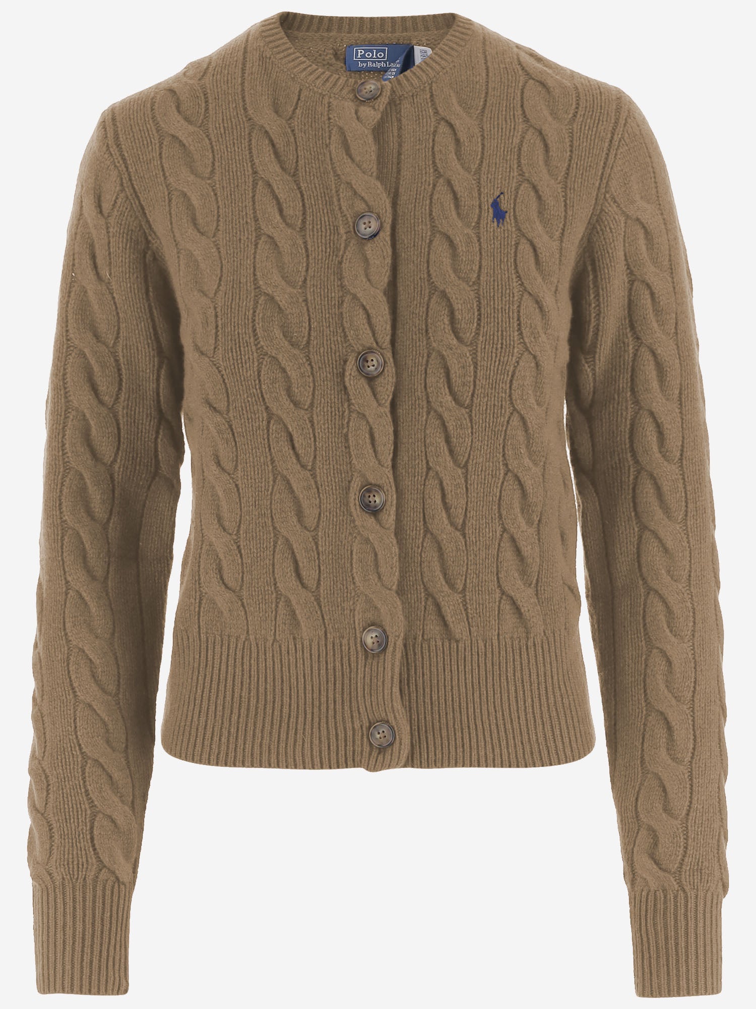 CARDIGAN IN LANA E CASHMERE CON LOGO 211972104 001 POLO RALPH LAUREN 