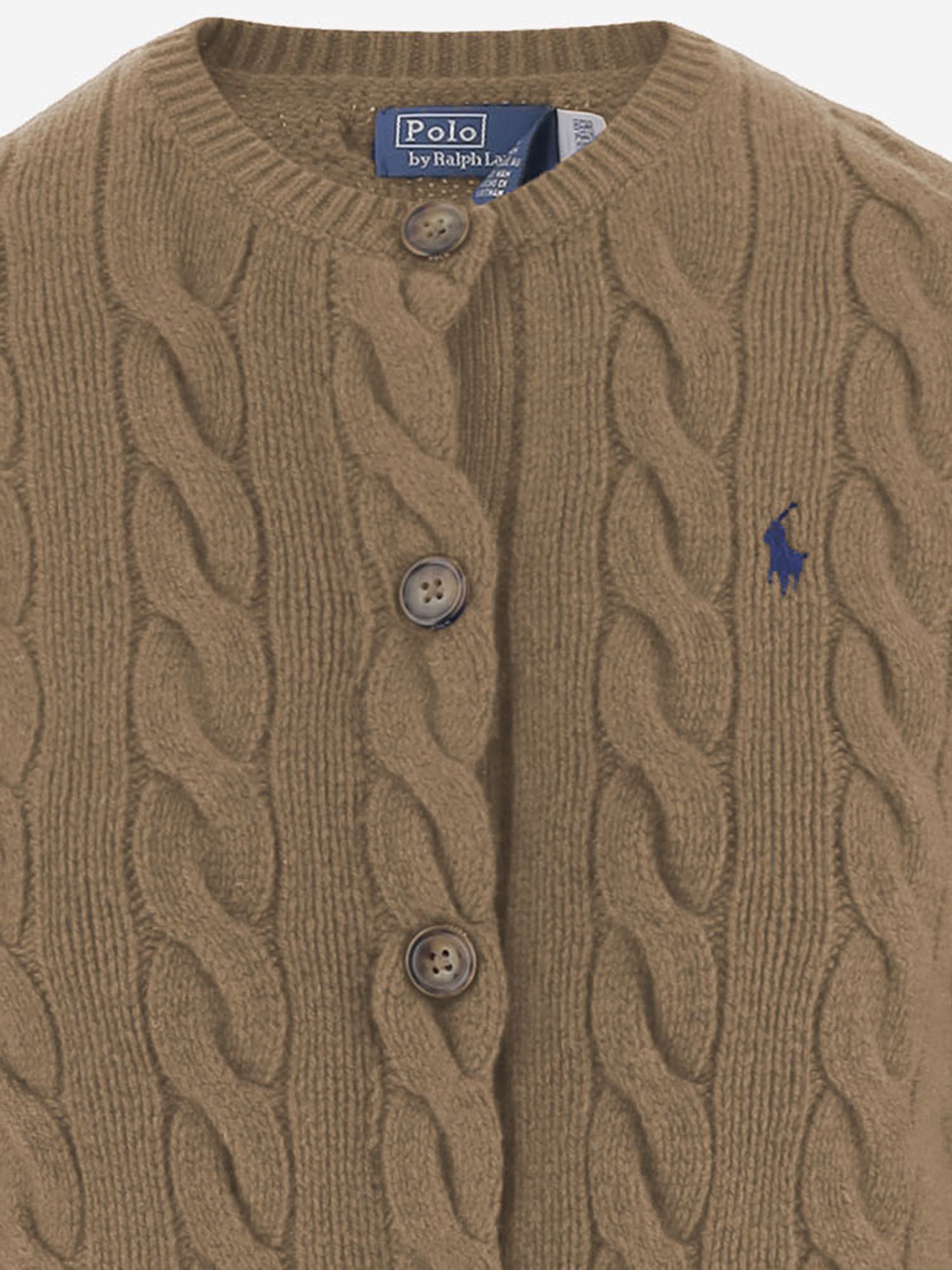 CARDIGAN IN LANA E CASHMERE CON LOGO 211972104 001 POLO RALPH LAUREN 