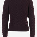 CARDIGAN IN LANA E CASHMERE A TRECCE 211972104 506DAMSONMELANGE POLO RALPH LAUREN 