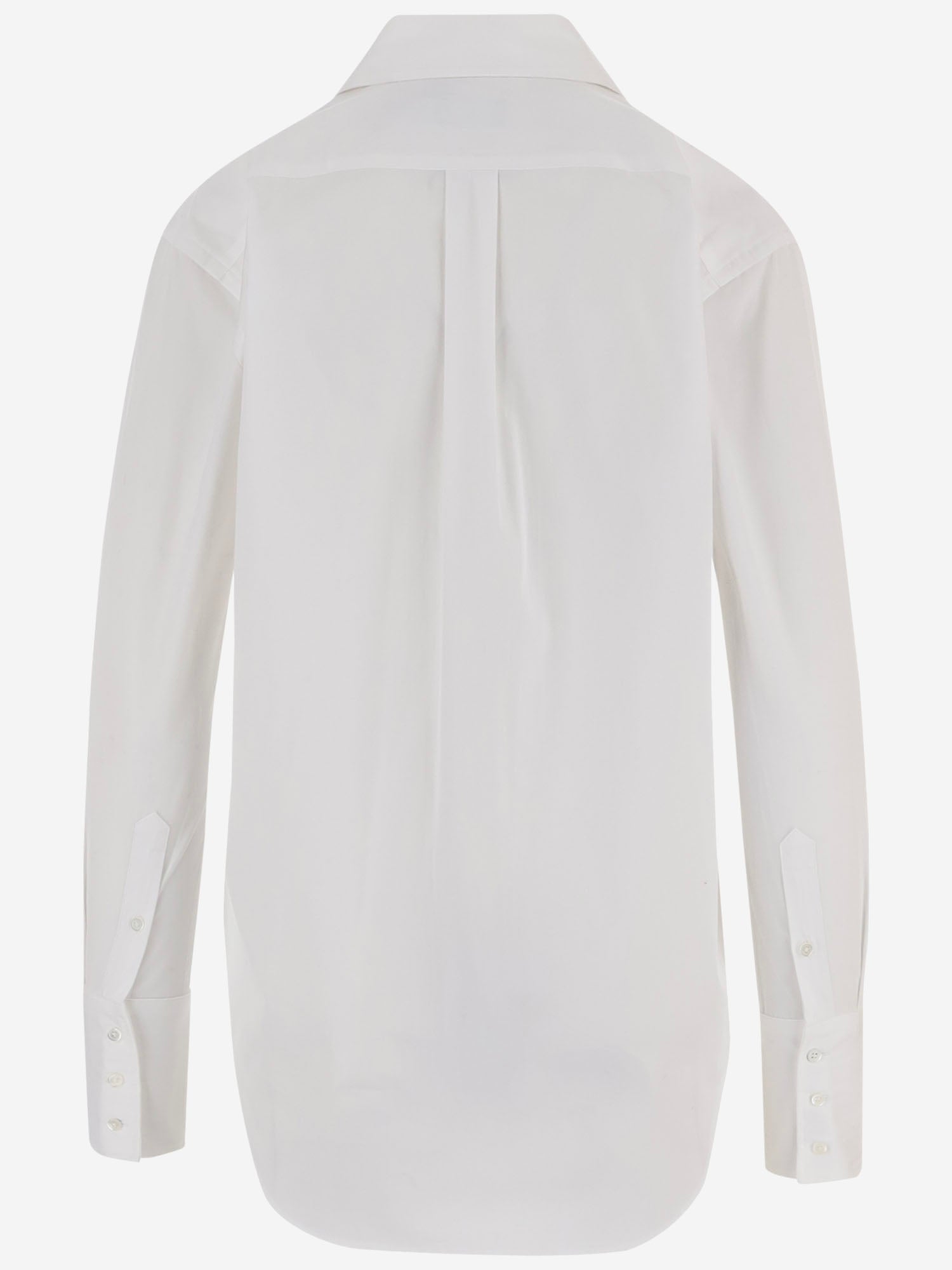 CAMICIA PLISSETTATA IN COTONE 211A89708 001WHITE POLO RALPH LAUREN 