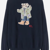FELPA IN MISTO COTONE CON PATCHWORK POLO BEAR 211B17782 001HUNTERNAVY POLO RALPH LAUREN 
