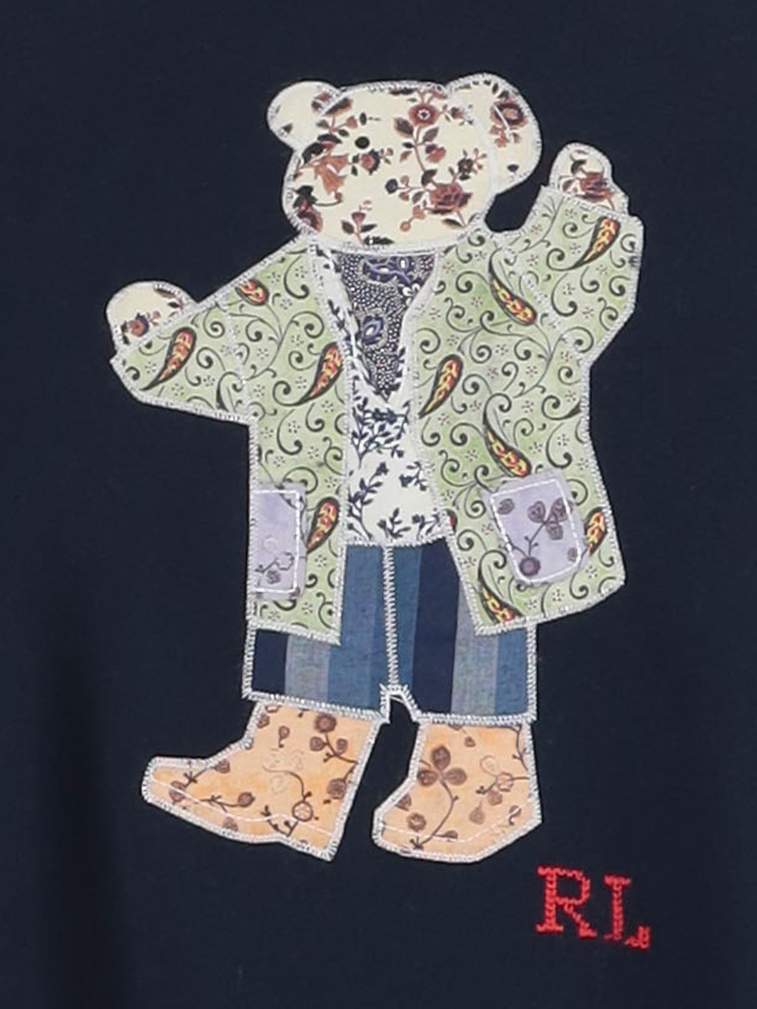 FELPA IN MISTO COTONE CON PATCHWORK POLO BEAR 211B17782 001HUNTERNAVY POLO RALPH LAUREN 