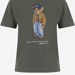 T-SHIRT IN COTONE CON POLO BEAR 211B17806 001DENSEOLIVE POLO RALPH LAUREN 