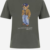 T-SHIRT IN COTONE CON POLO BEAR 211B17806 001DENSEOLIVE POLO RALPH LAUREN 