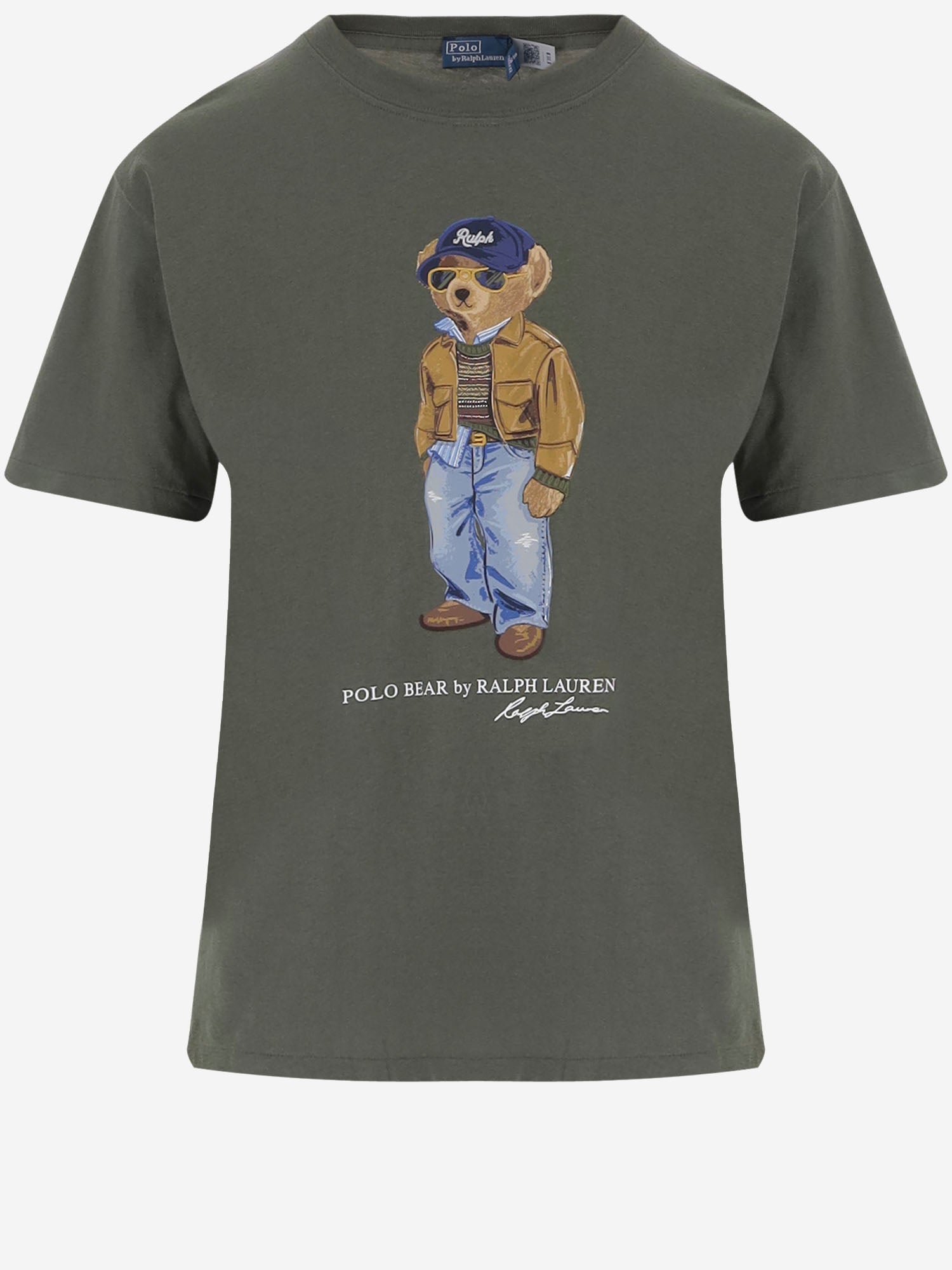 T-SHIRT IN COTONE CON POLO BEAR 211B17806 001DENSEOLIVE POLO RALPH LAUREN 
