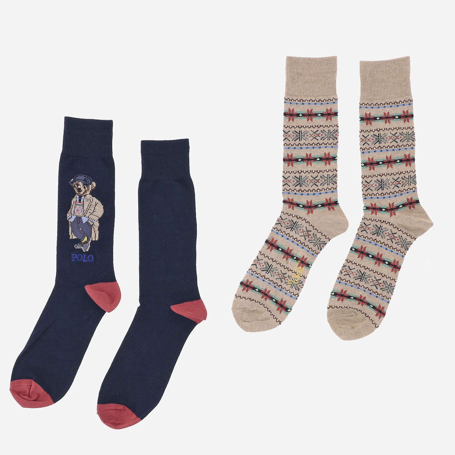 CALZINI IN MISTO FILATI IN CONFEZIONE DA DUE PAIA 449P22335 001 POLO RALPH LAUREN 